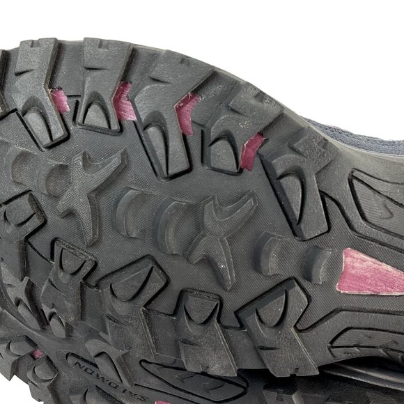 Salomon Boots Womens Sz 9.5 Gray Mauve Hiking Contagrip Ortholite $230 New - Picture 15 of 15